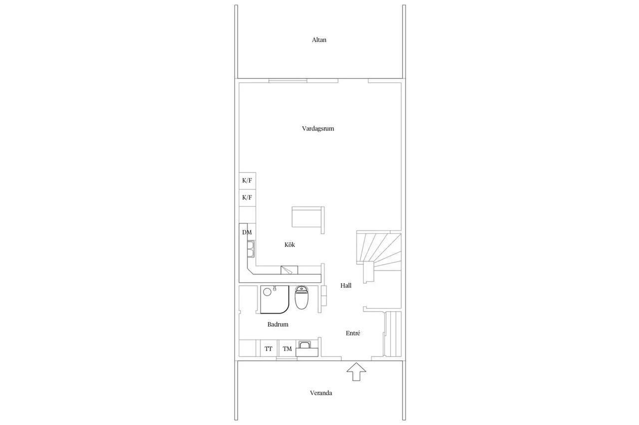 Floor plan for Dragongatan 1C