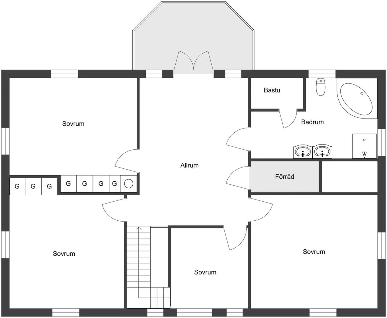 Floor plan for Tjädervägen 11