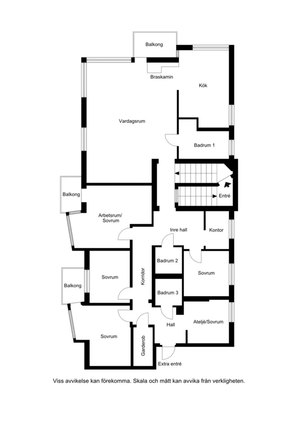 Floor plan for Eknäsvägen 6C