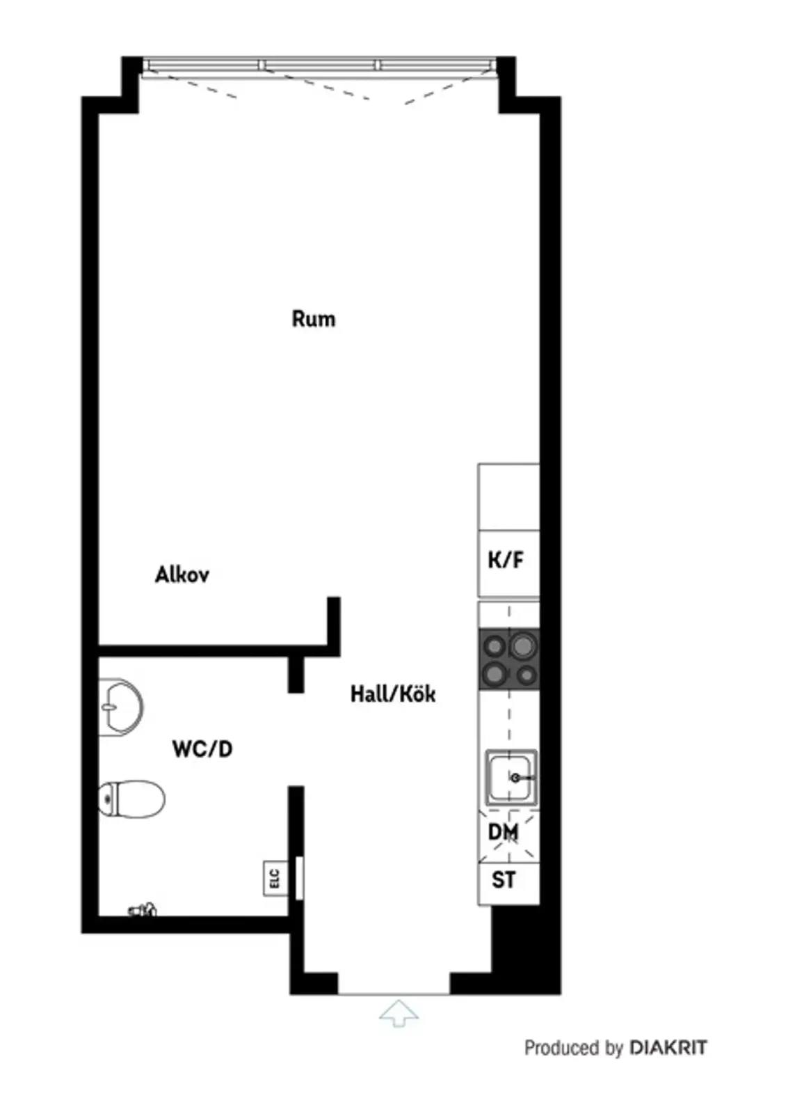 Floor plan for Storgatan 82D