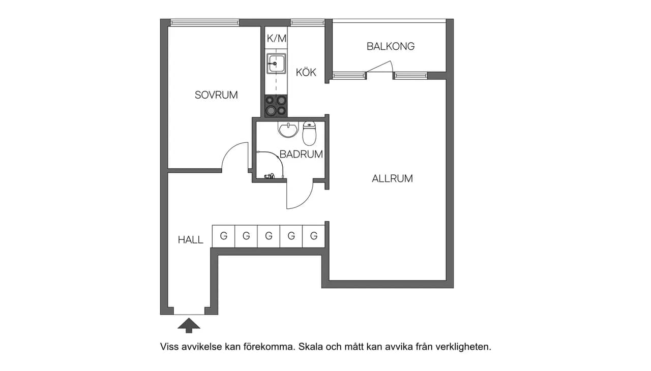 Planritning för Oxelvägen 43
