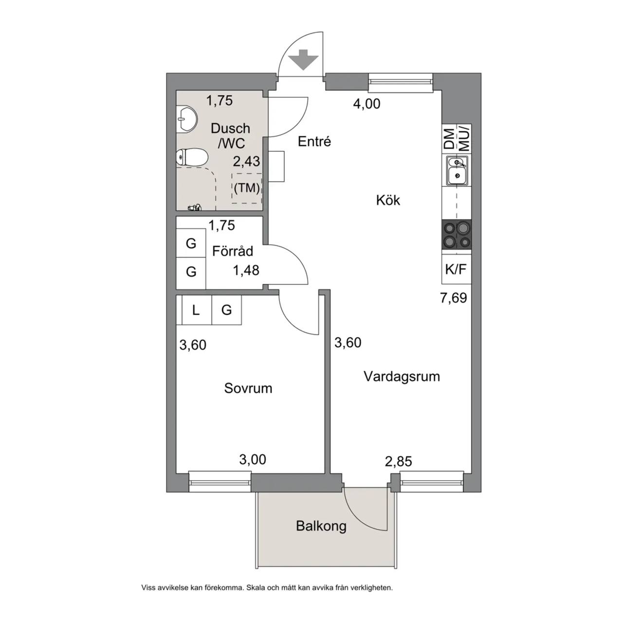Floor plan for Stamhusvägen 1