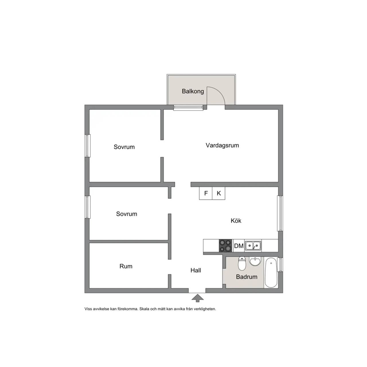 Floor plan for Köpenhamnsgatan 32