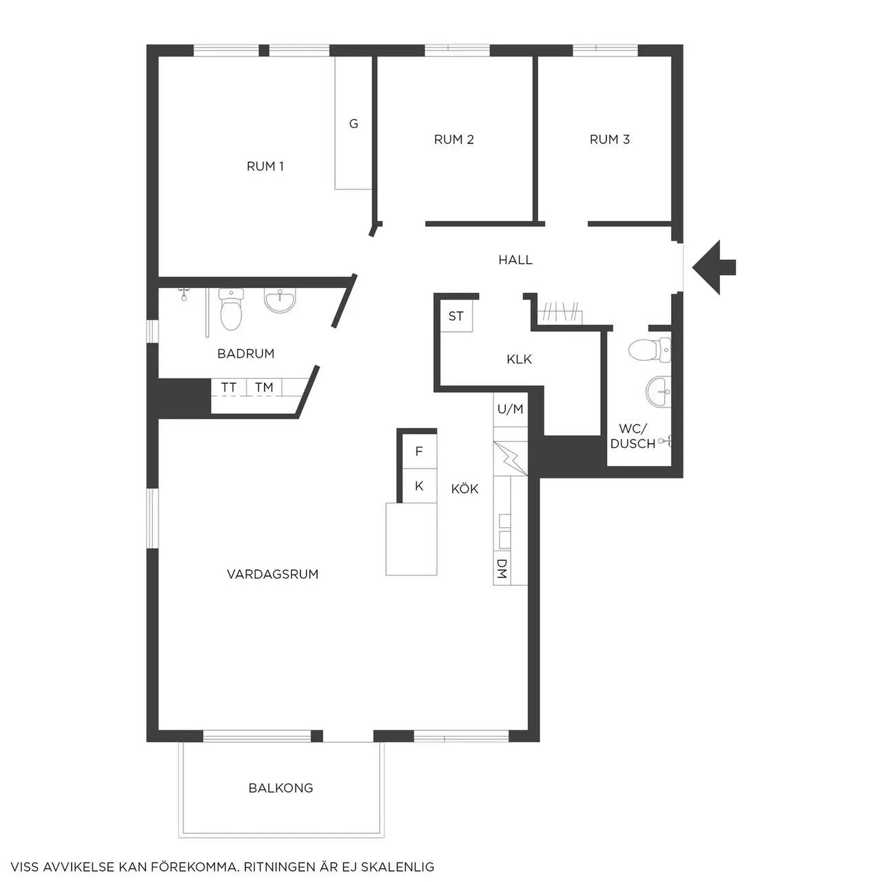 Floor plan for Ångaren Ediths gata 5
