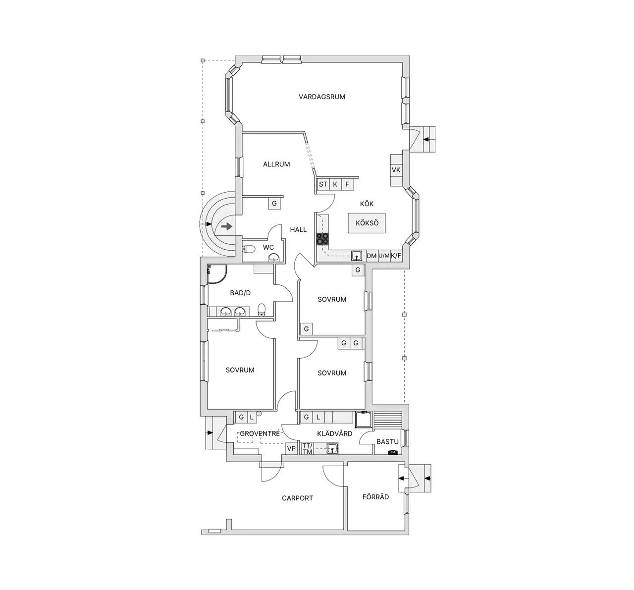 Floor plan for Brantbacken 1