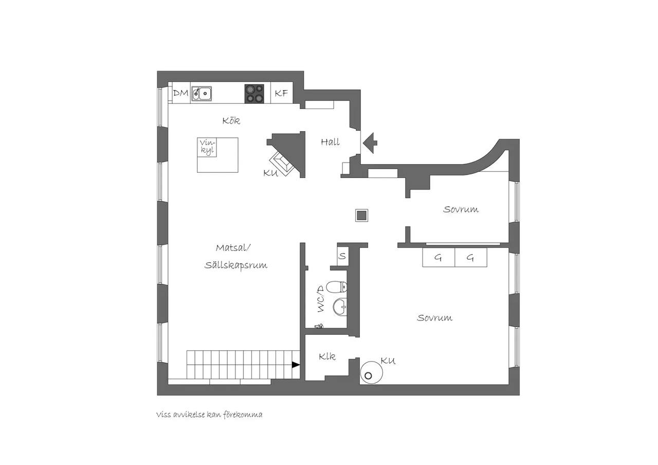 Planritning för Åsögatan 157