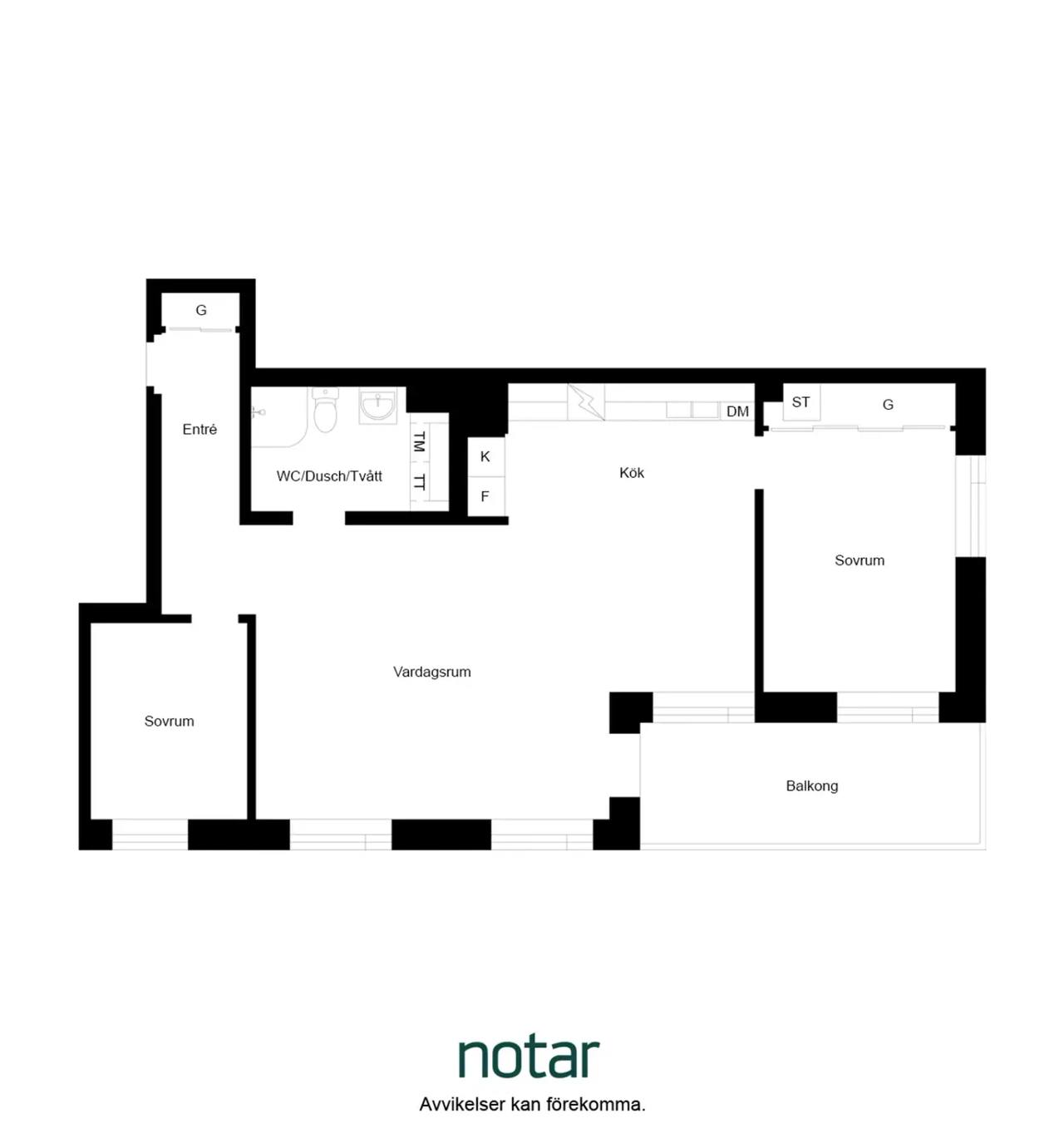 Floor plan for Packhusgatan 31A