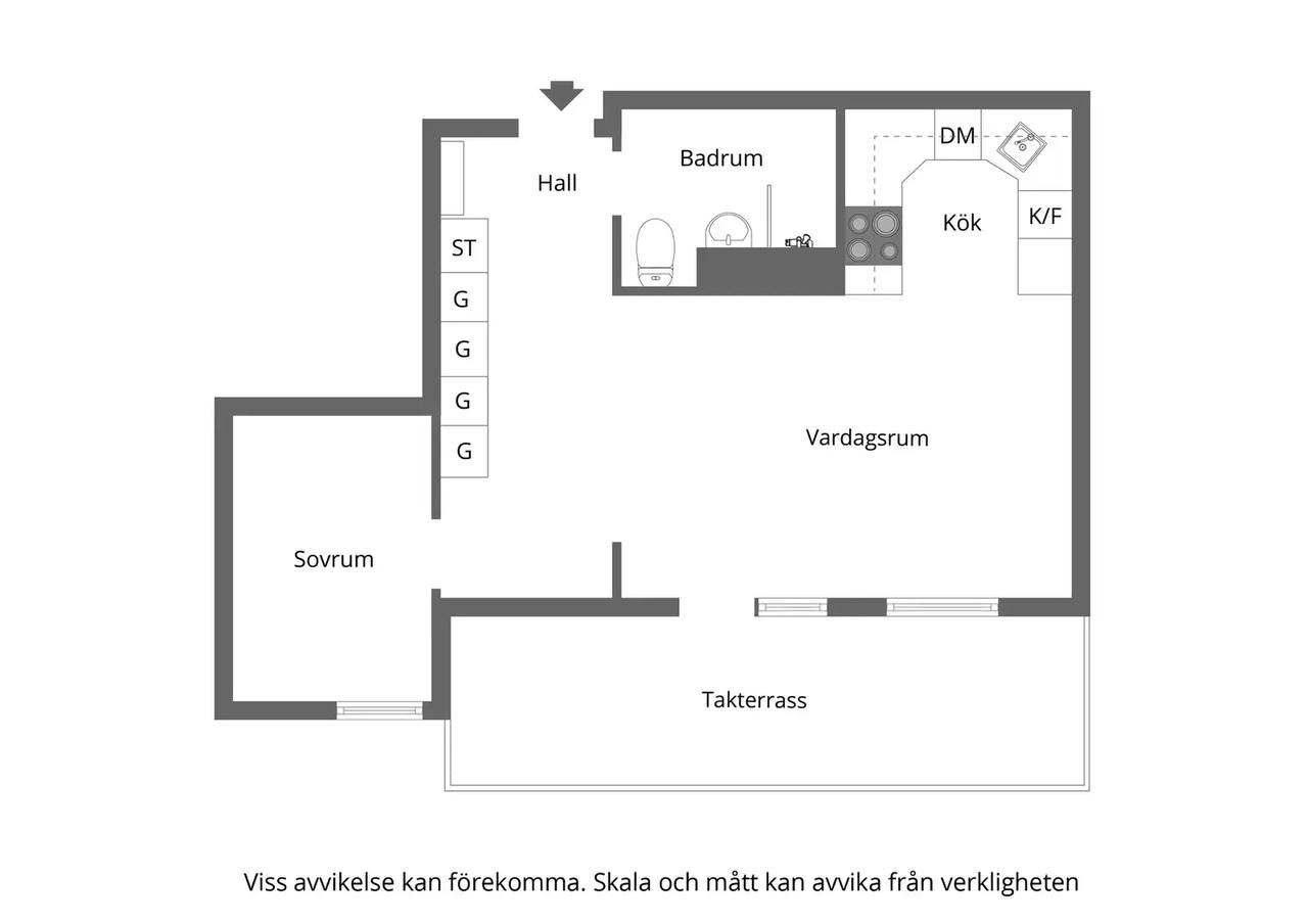Planritning för Larsbergstorget 5