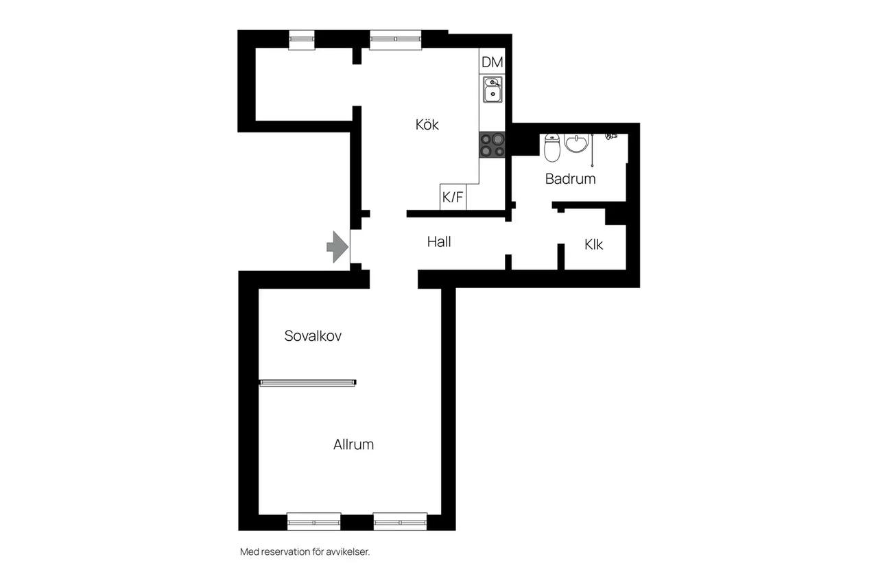 Floor plan for Stenvinkelsgatan 6A