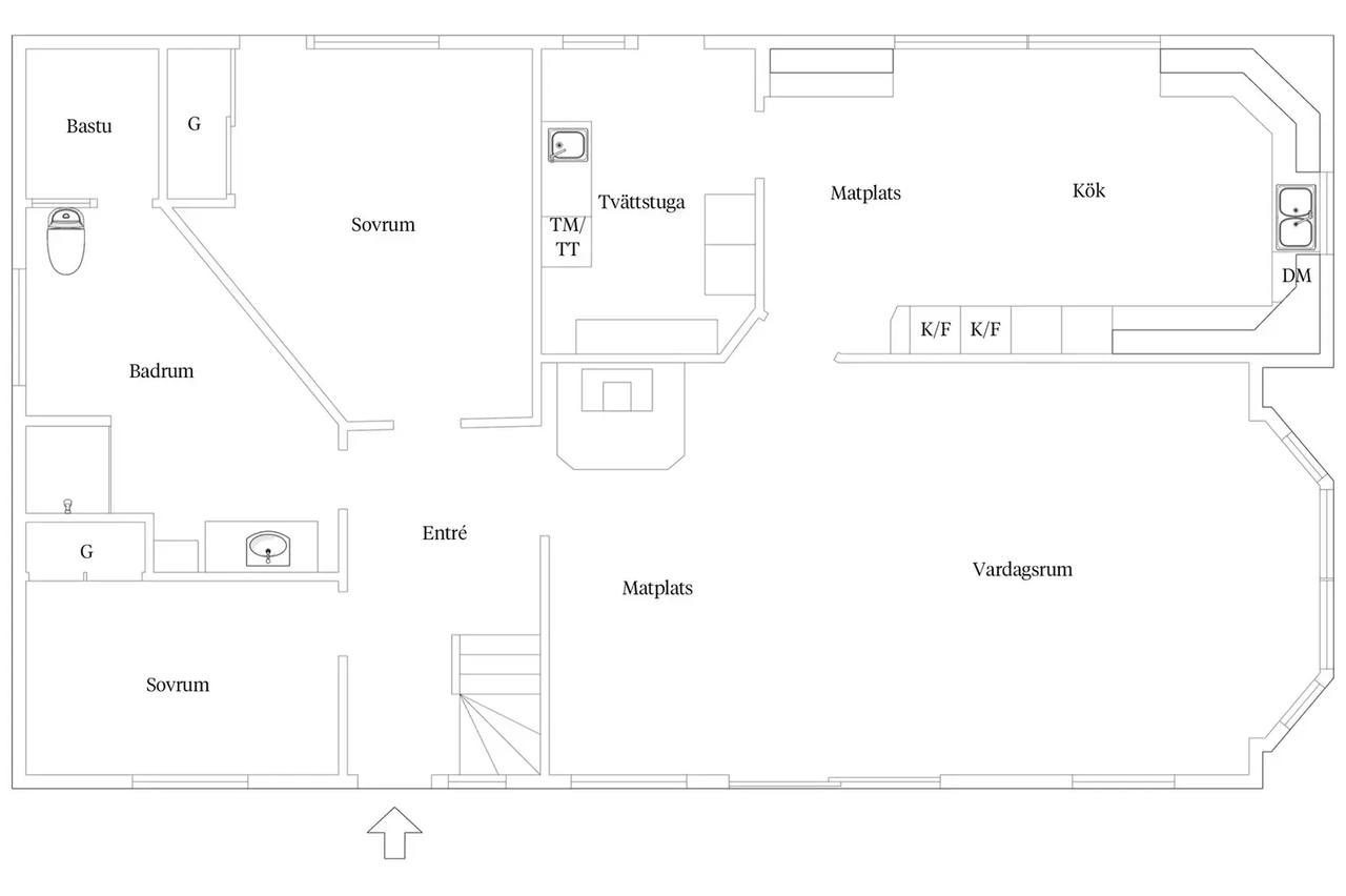 Floor plan for Högklint Fridtorpsvägen 14