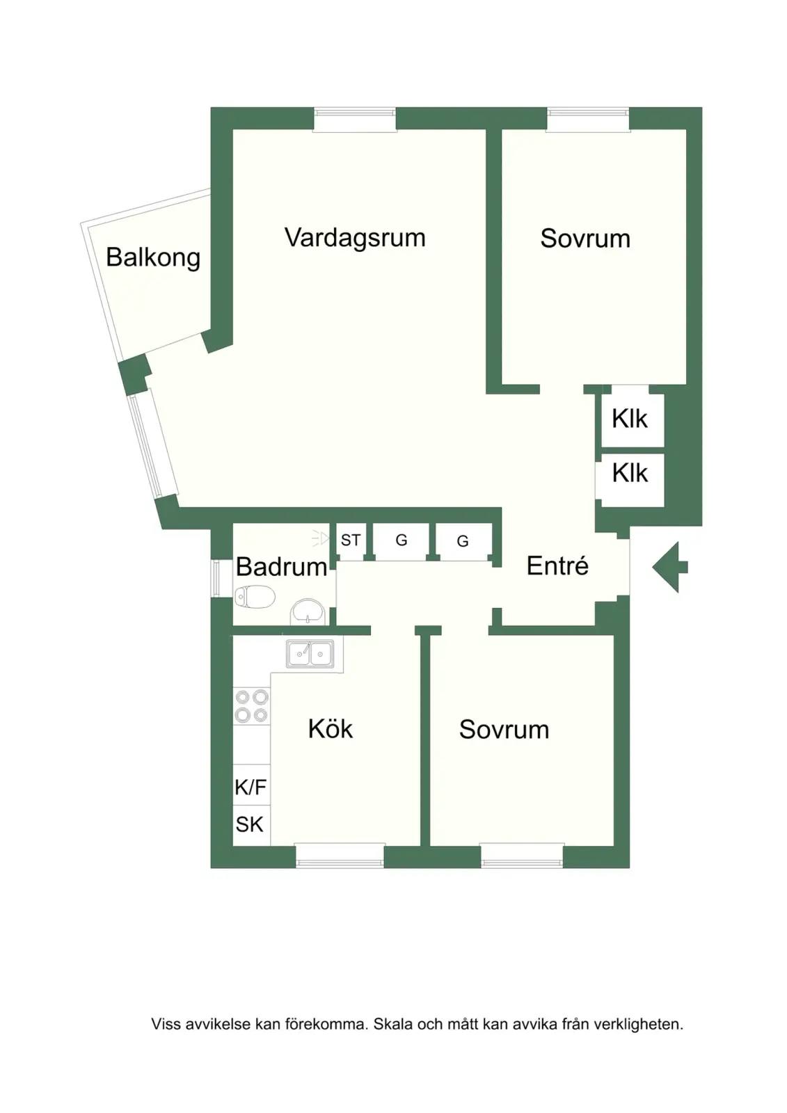 Floor plan for Snöstorpsvägen 34B