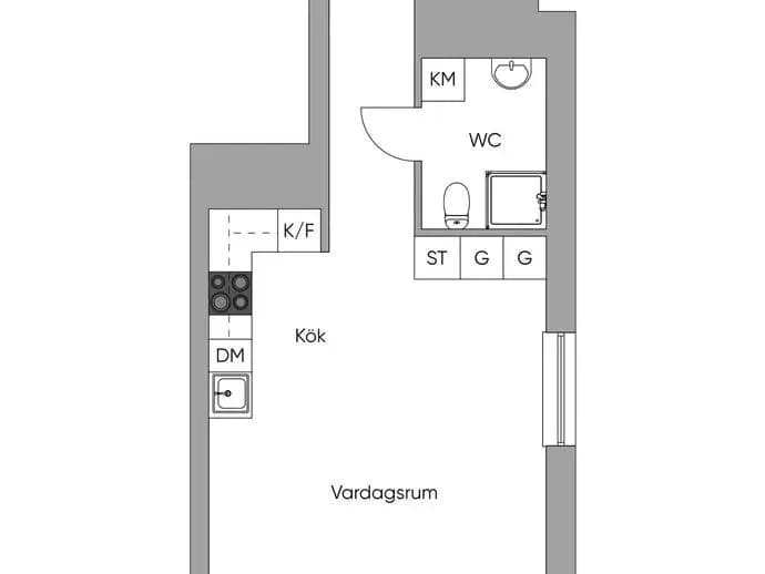 Floor plan for Östra Farmvägen 19AA