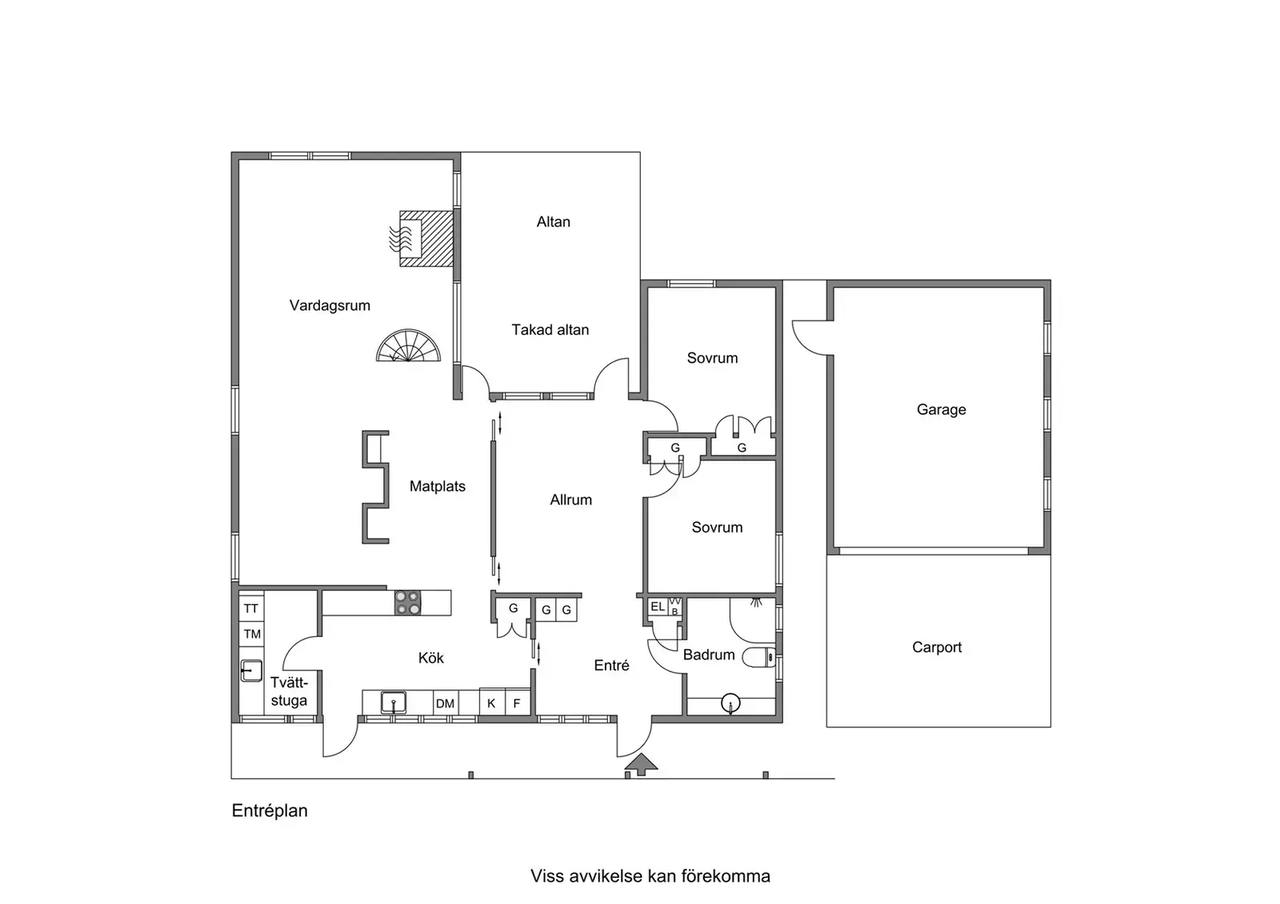 Floor plan for Källviksvägen 13