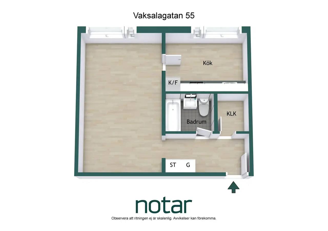 Planritning för Vaksalagatan 55