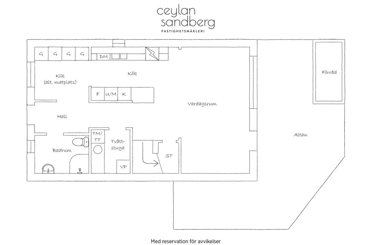 Floor plan for Skrittgatan 15
