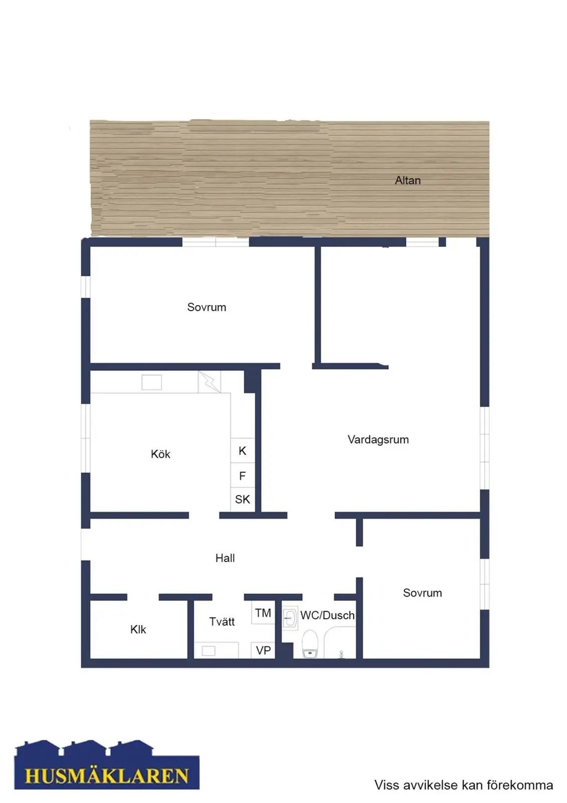 Floor plan for Lisas väg 1