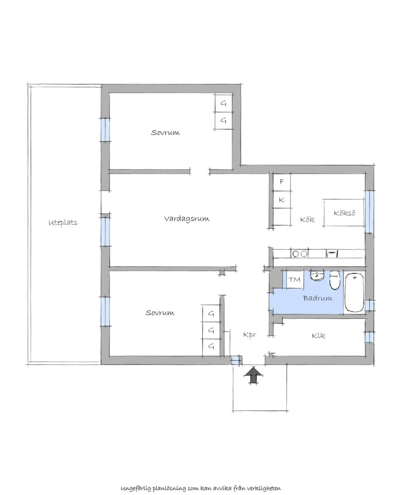 Floor plan for Mosshagestigen 152