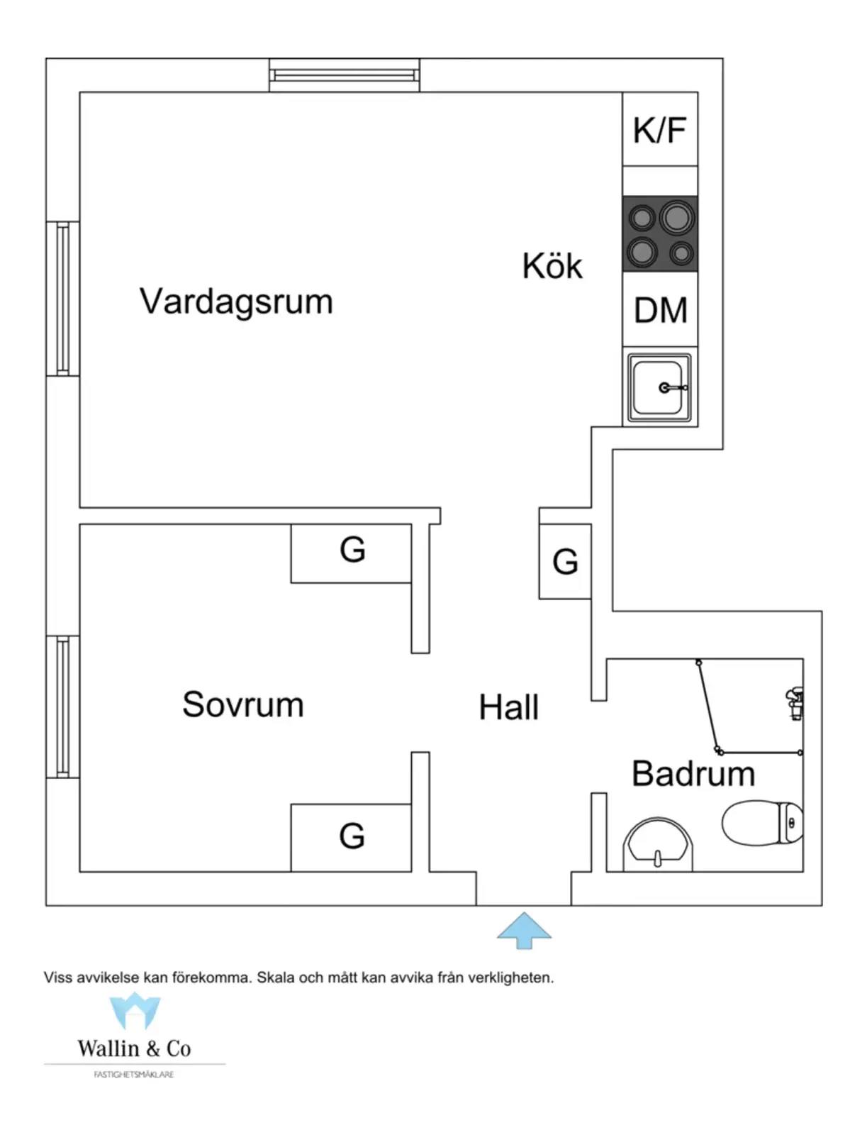 Floor plan for Flottbrovägen 15