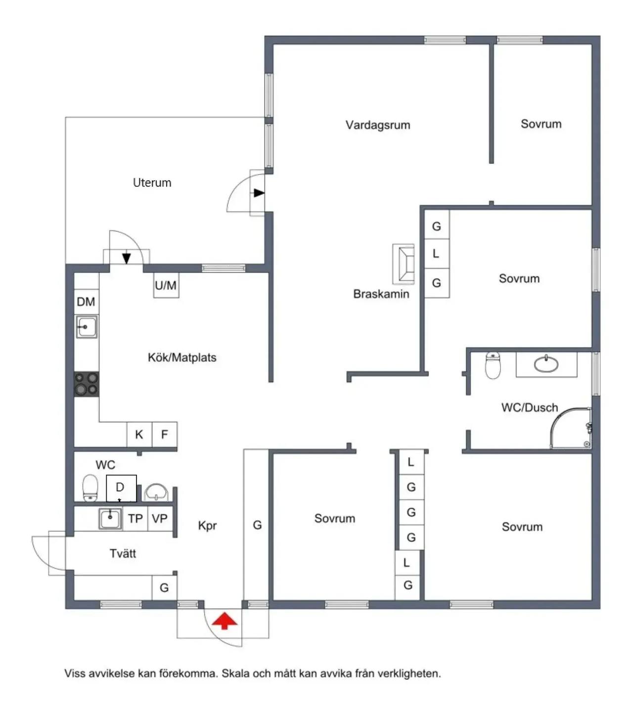 Floor plan for Syrengatan 11
