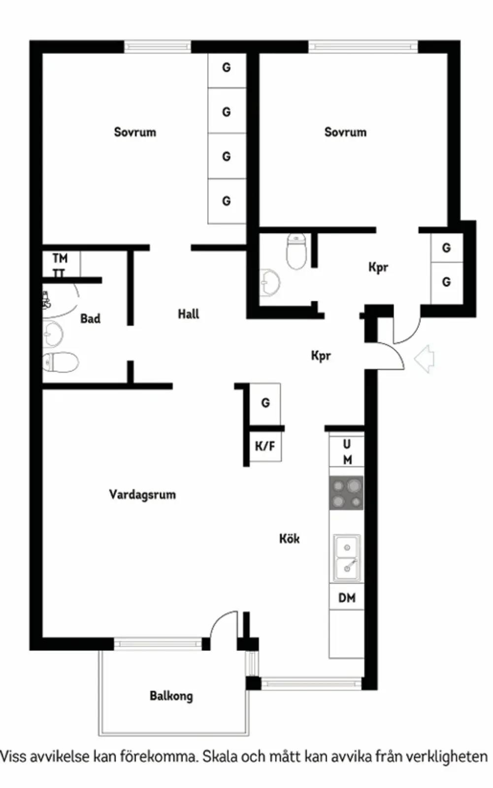 Floor plan for Baggebytorget 7