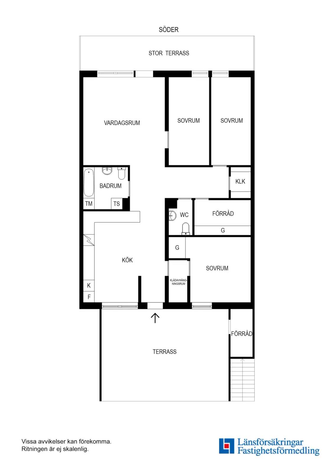 Floor plan for Ottesångsgränd 7