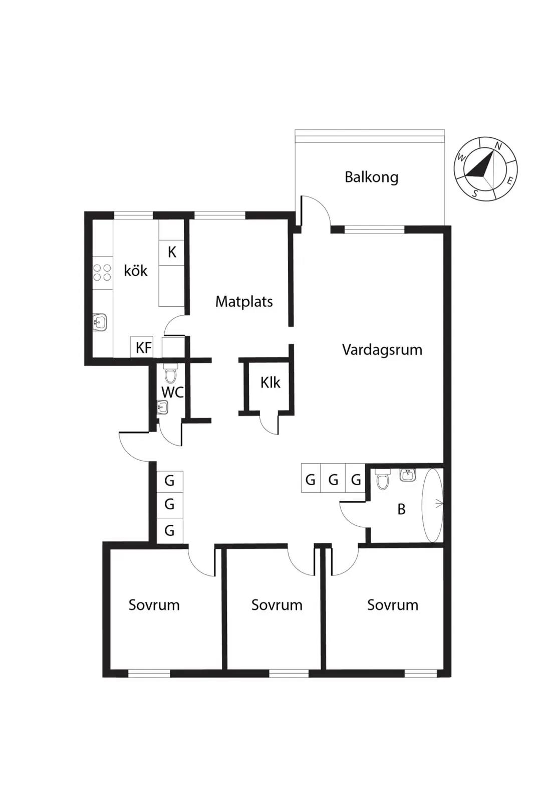 Floor plan for Larsbodavägen 50