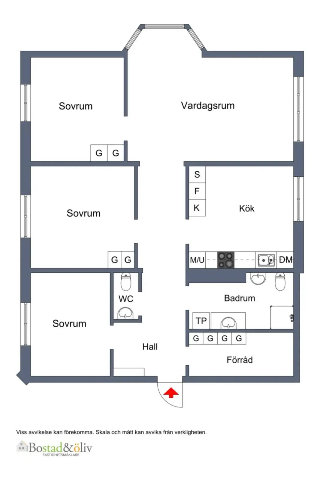 Floor plan for Byrumsgatan 22