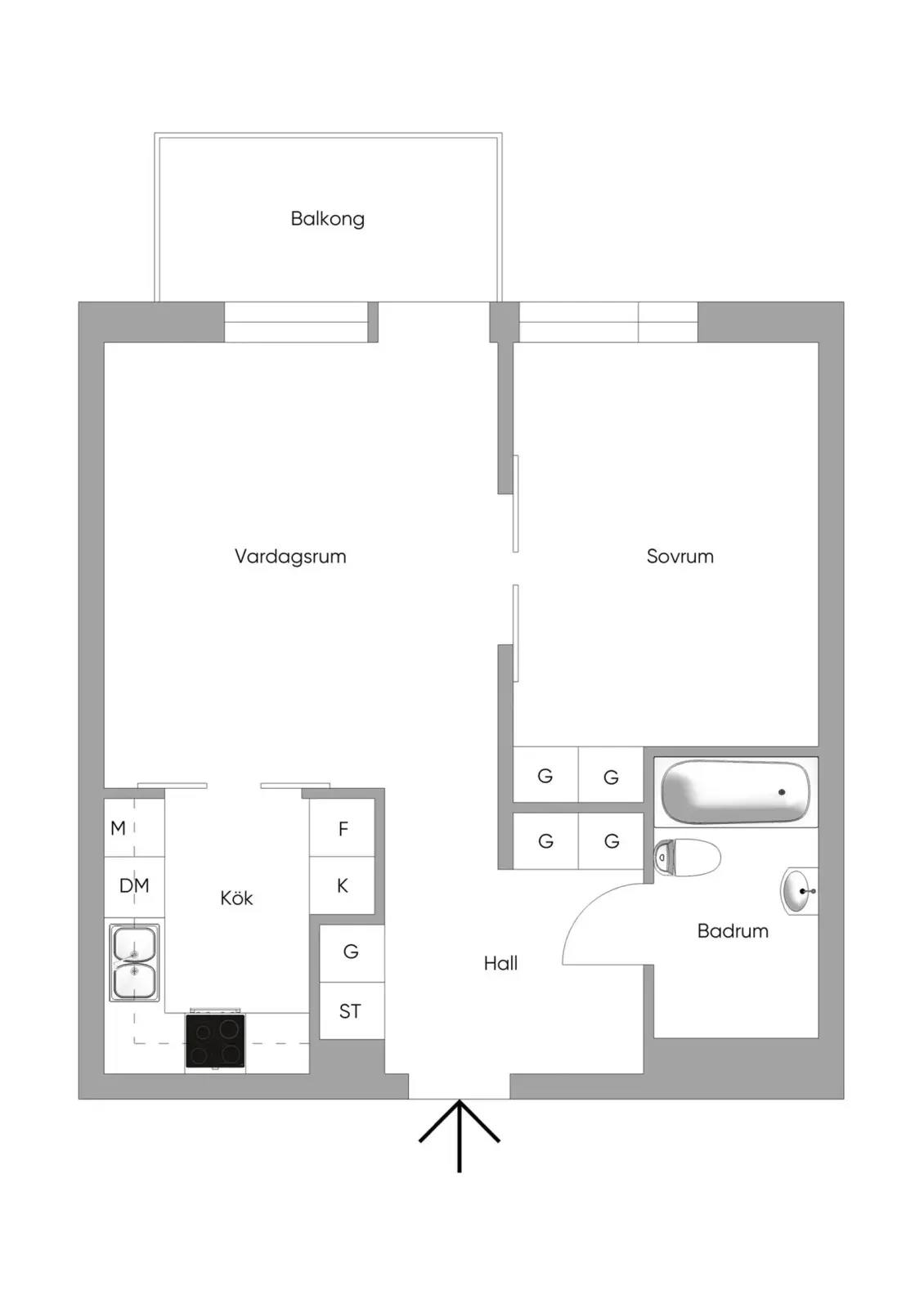 Floor plan for Södra vägen 17