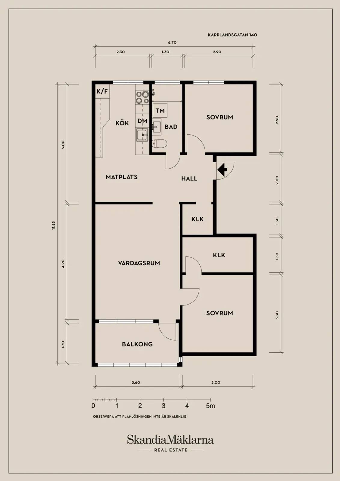 Floor plan for Kapplandsgatan 140