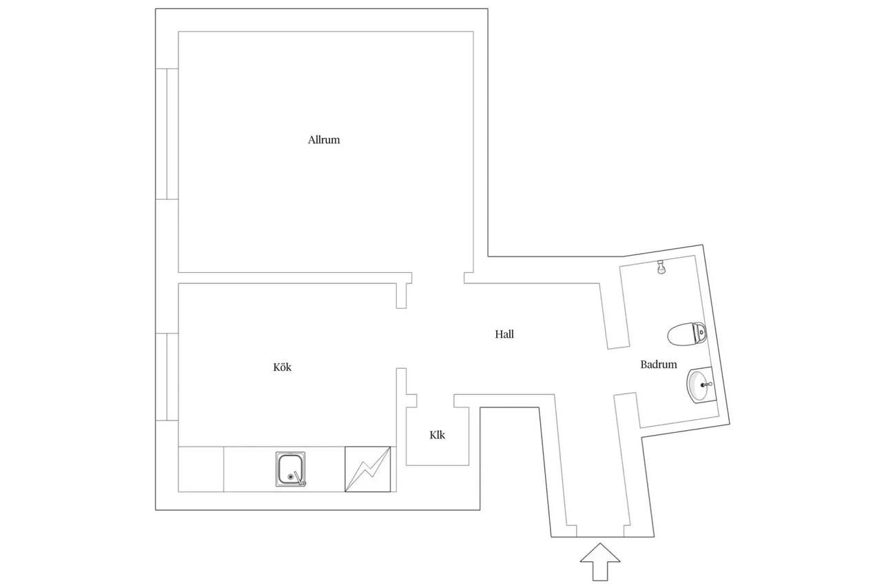 Floor plan for Bildesgatan 2A