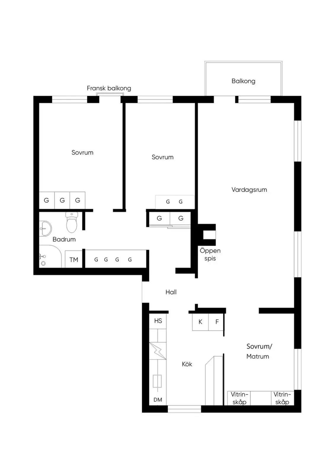 Planritning för Lustigknoppsvägen 4C