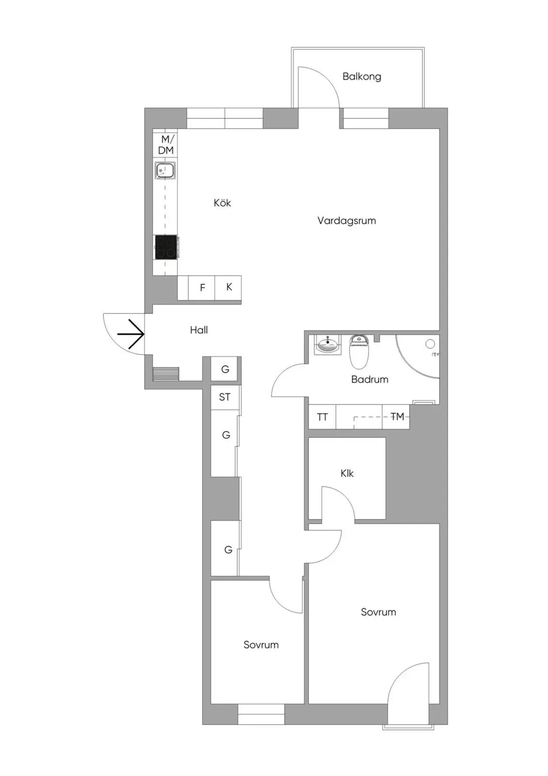Floor plan for Smörslottsgatan 22