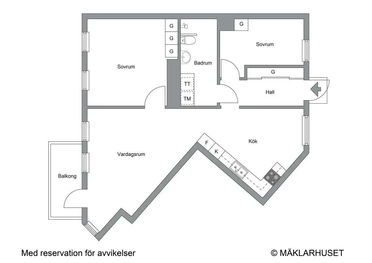 Planritning för Almagatan 6