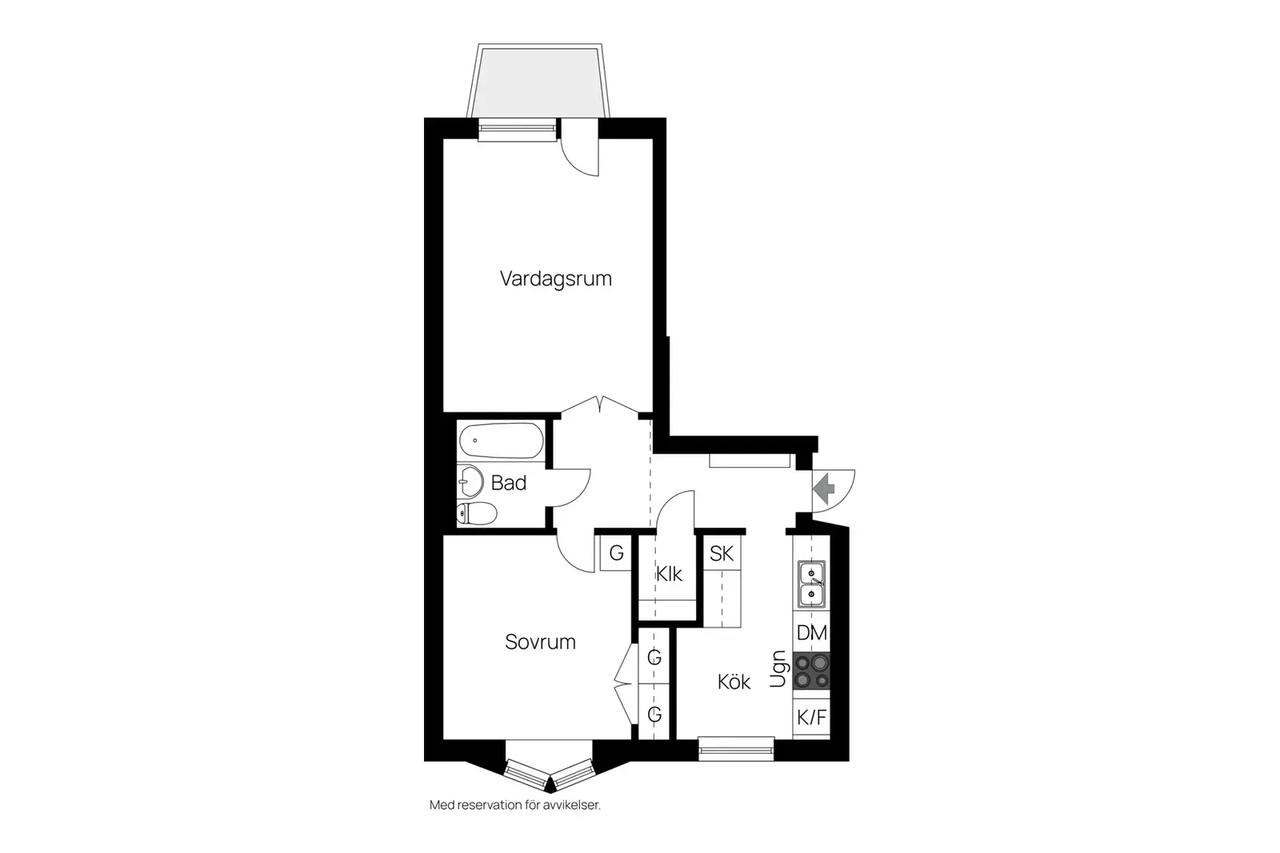 Floor plan for Hällbygatan 32C