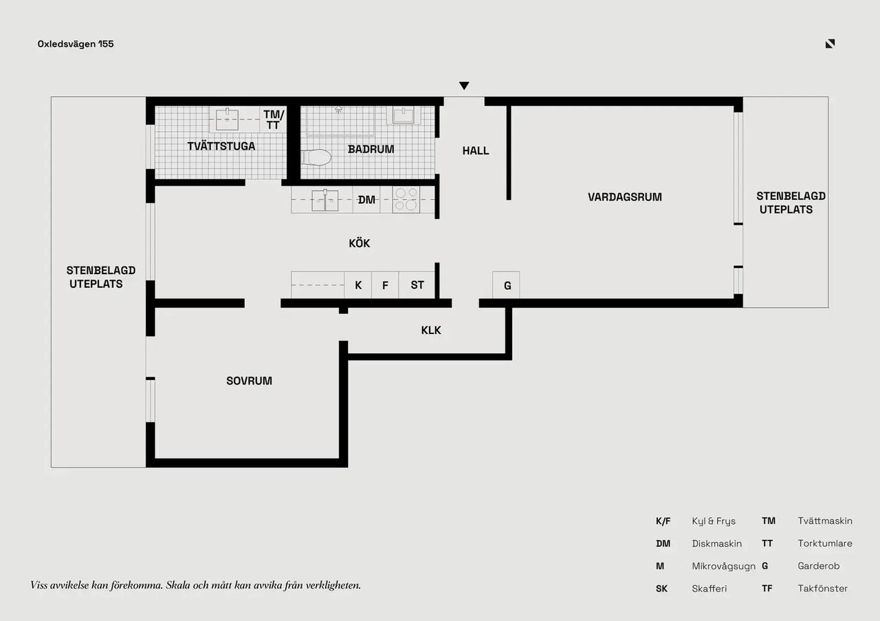 Planritning för Oxledsvägen 155