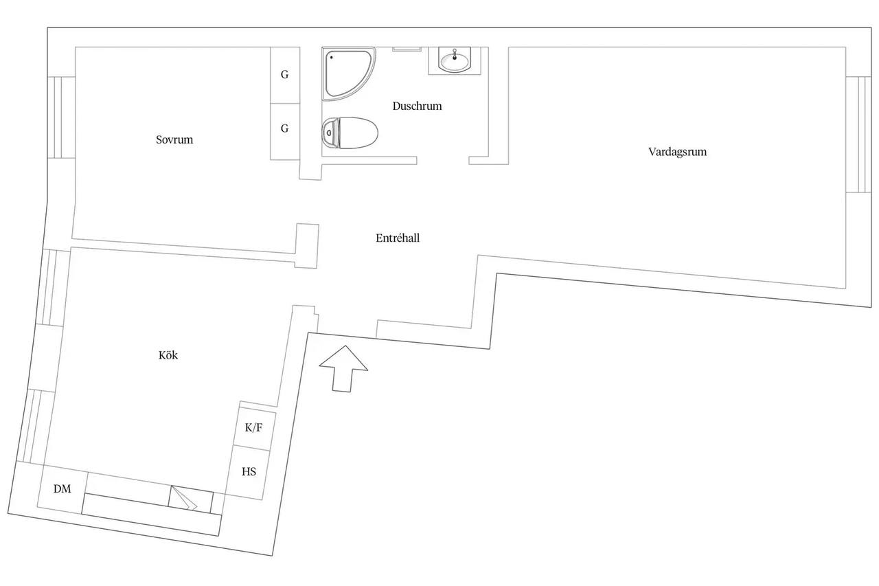 Planritning för Eneströmsgatan 1A