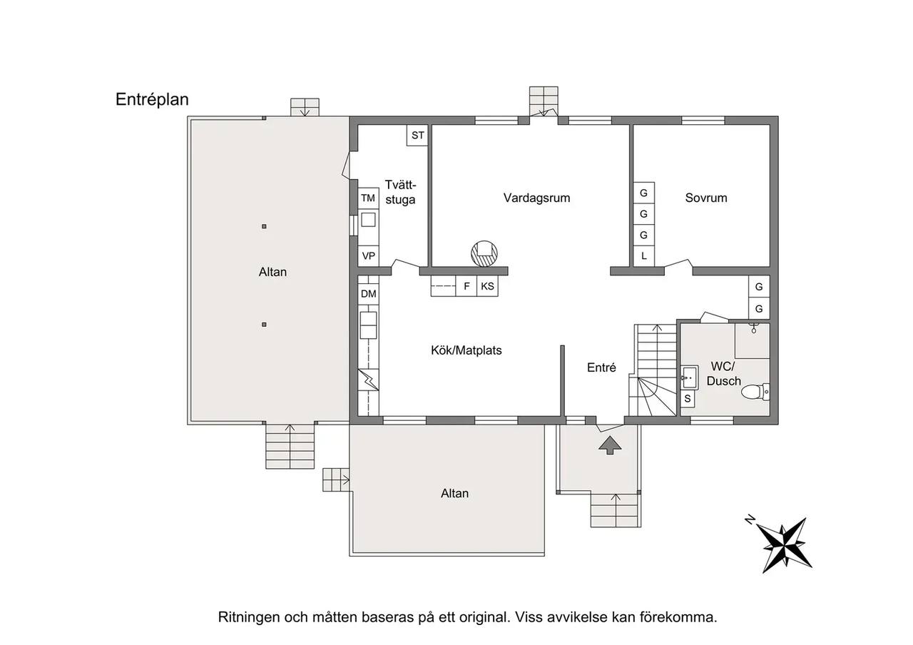 Planritning för Malvavägen 15