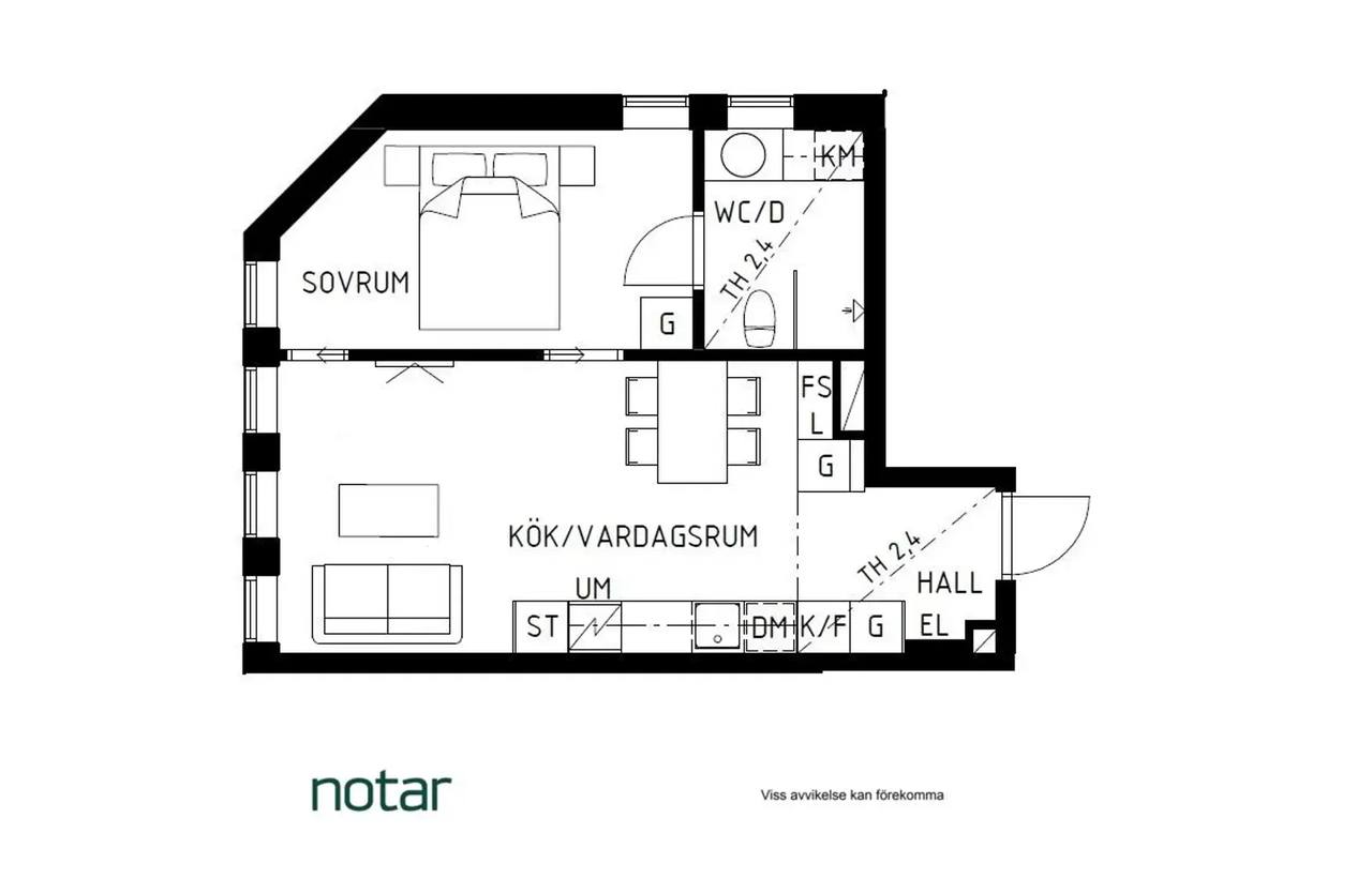 Planritning för Parkvägen 2