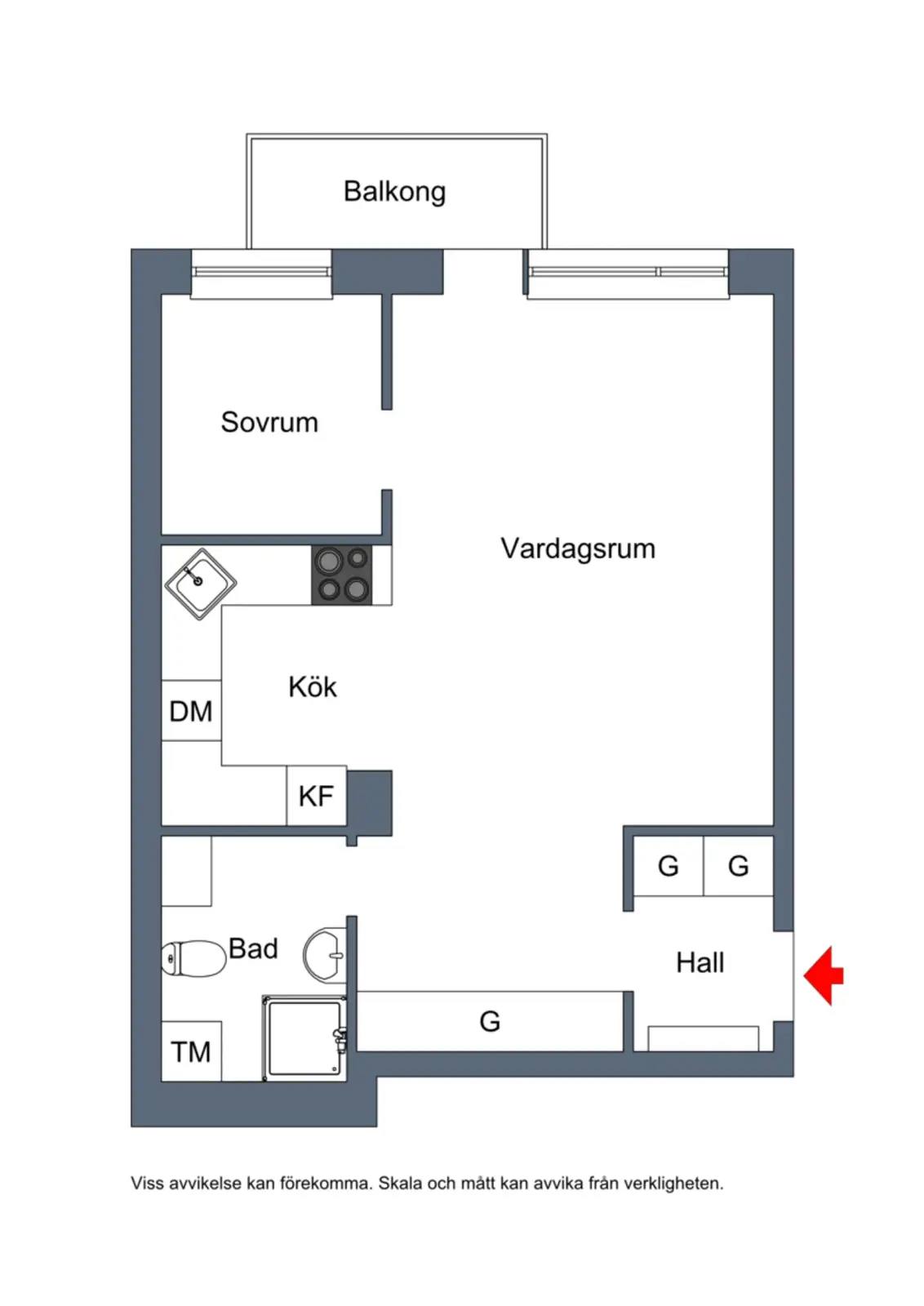 Floor plan for Sysslomansgatan 24