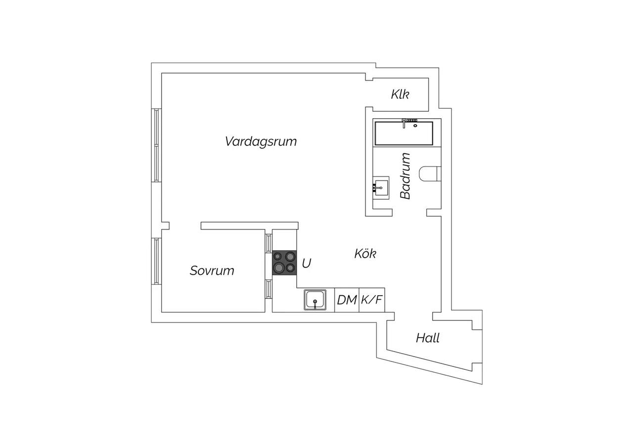 Floor plan for Vulcanusgatan 10