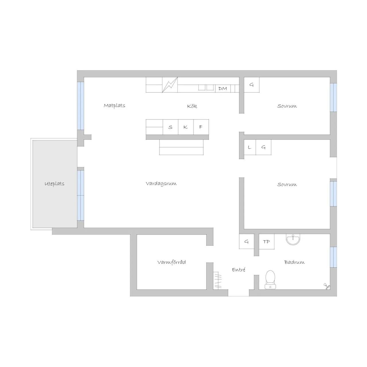 Floor plan for Olof Palmes gata 51