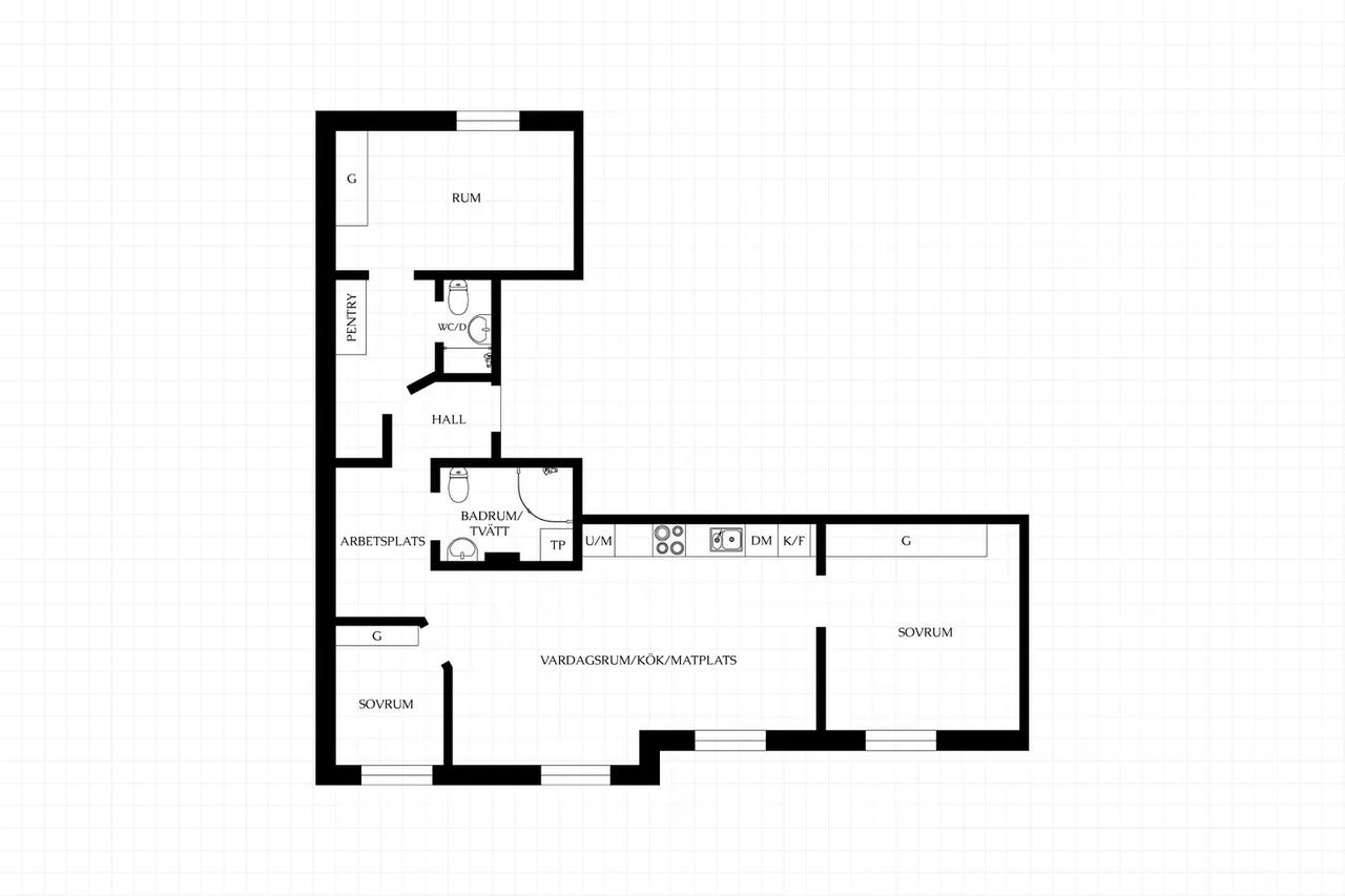 Planritning för Vårvägen 7
