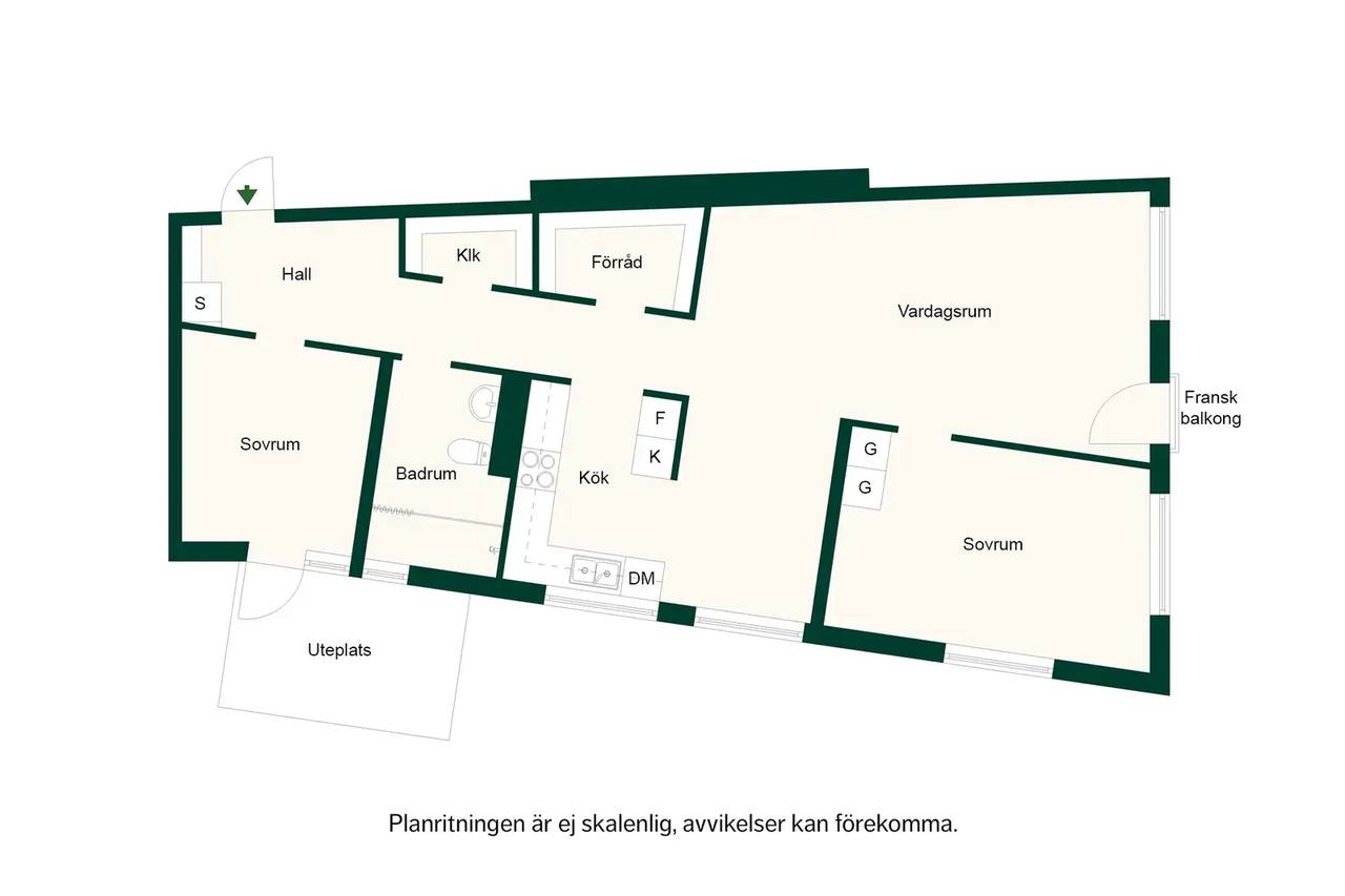 Floor plan for Styrbordsgatan 18