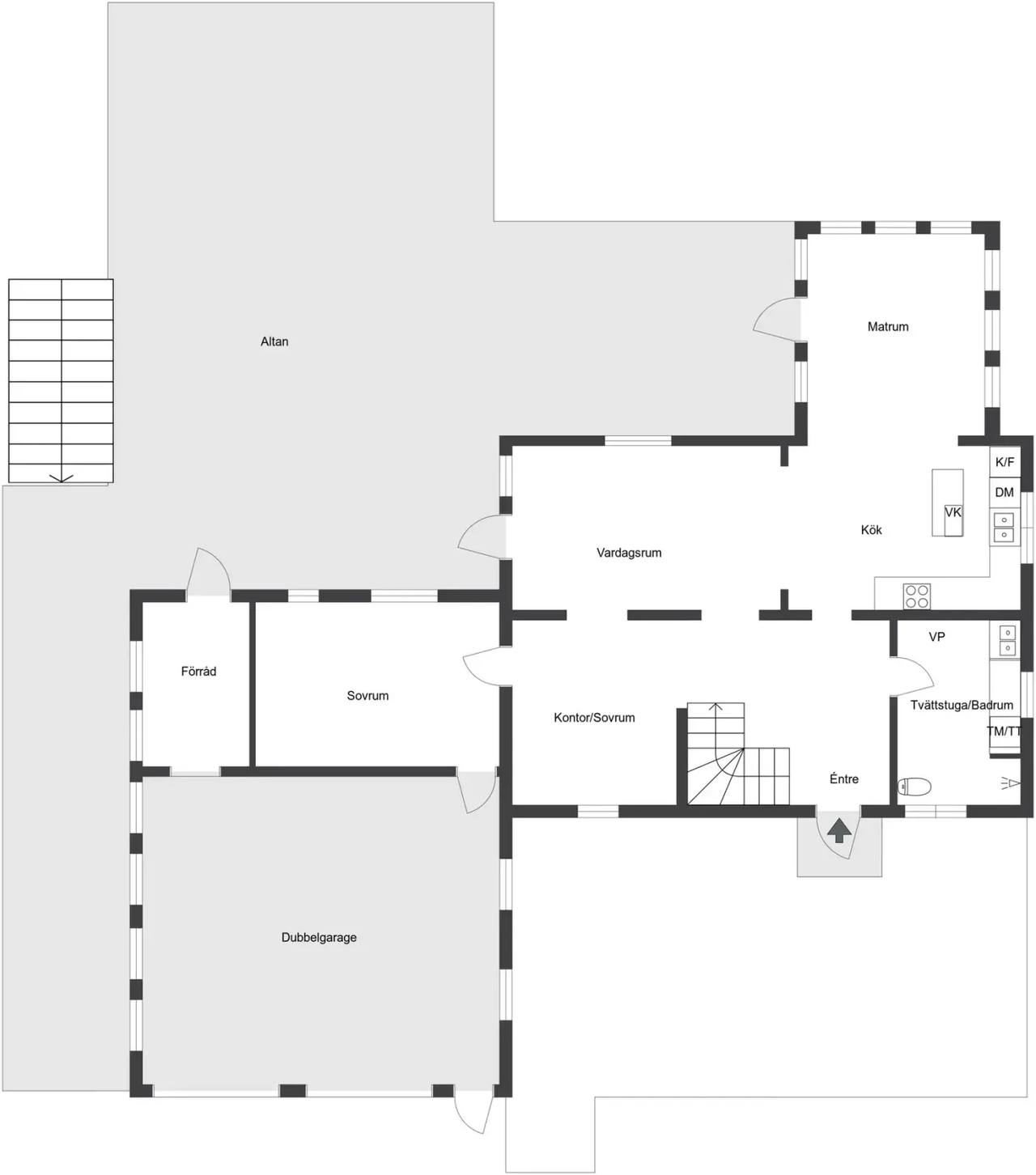 Floor plan for Häggvägen 14