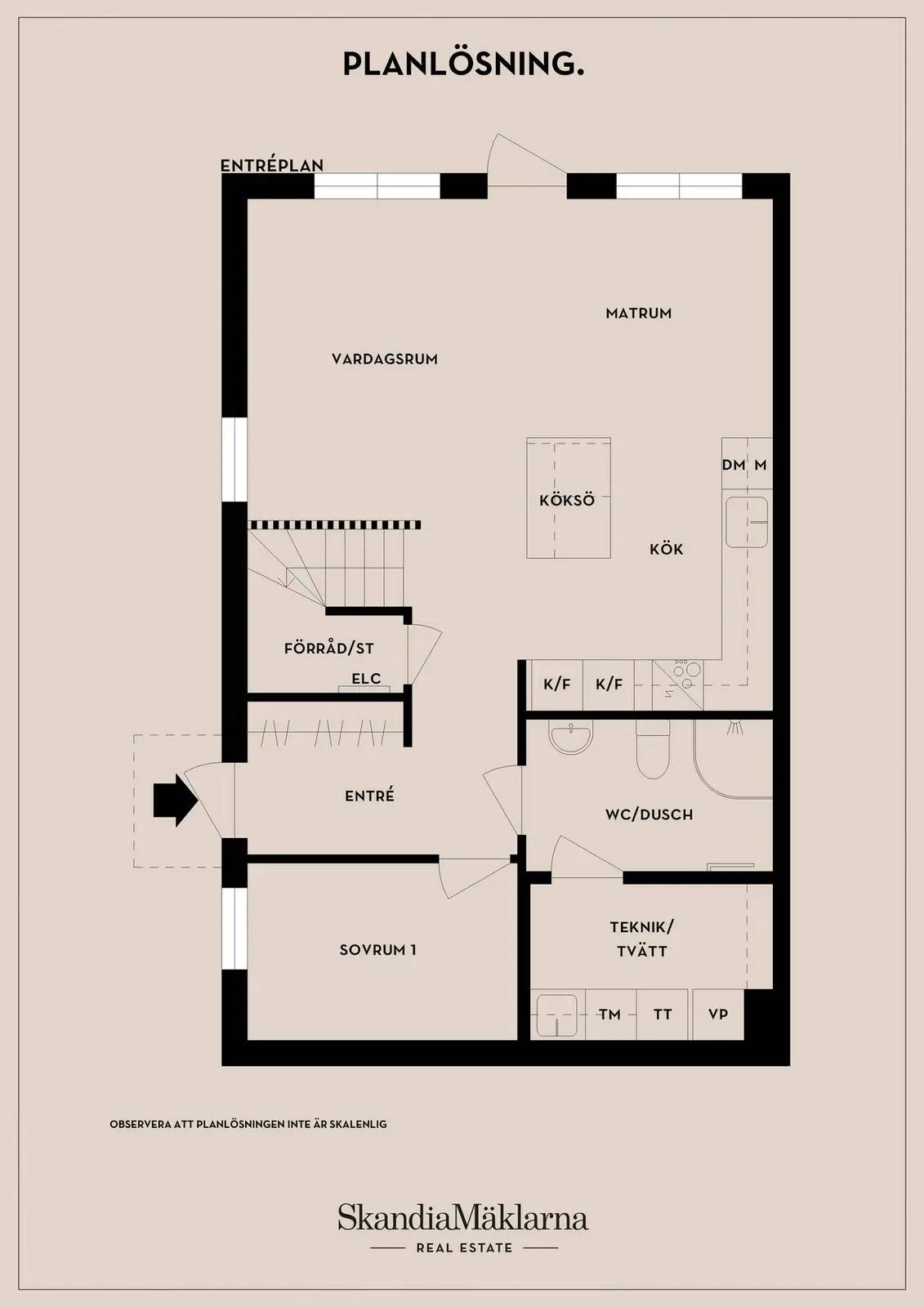 Planritning för Nyskogavägen 4