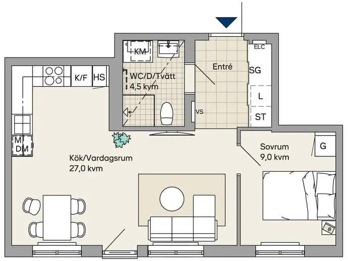 Planritning för Stenknäcksgatan