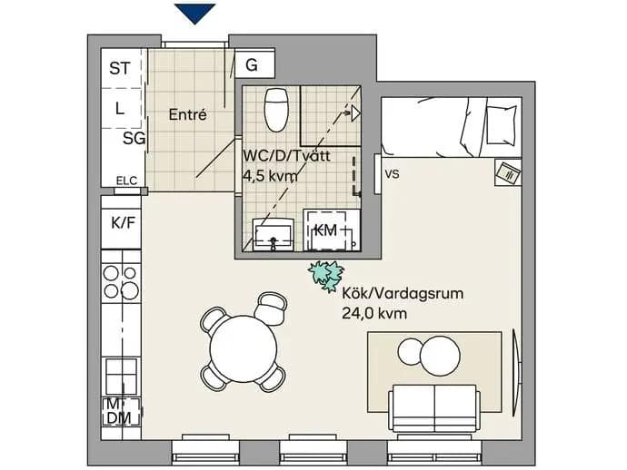 Planritning för Stenknäcksgatan