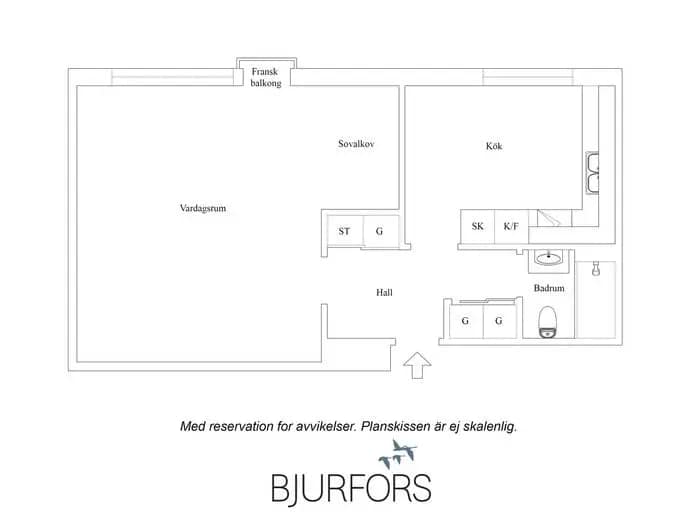 Planritning för Skytteholmsvägen 5B
