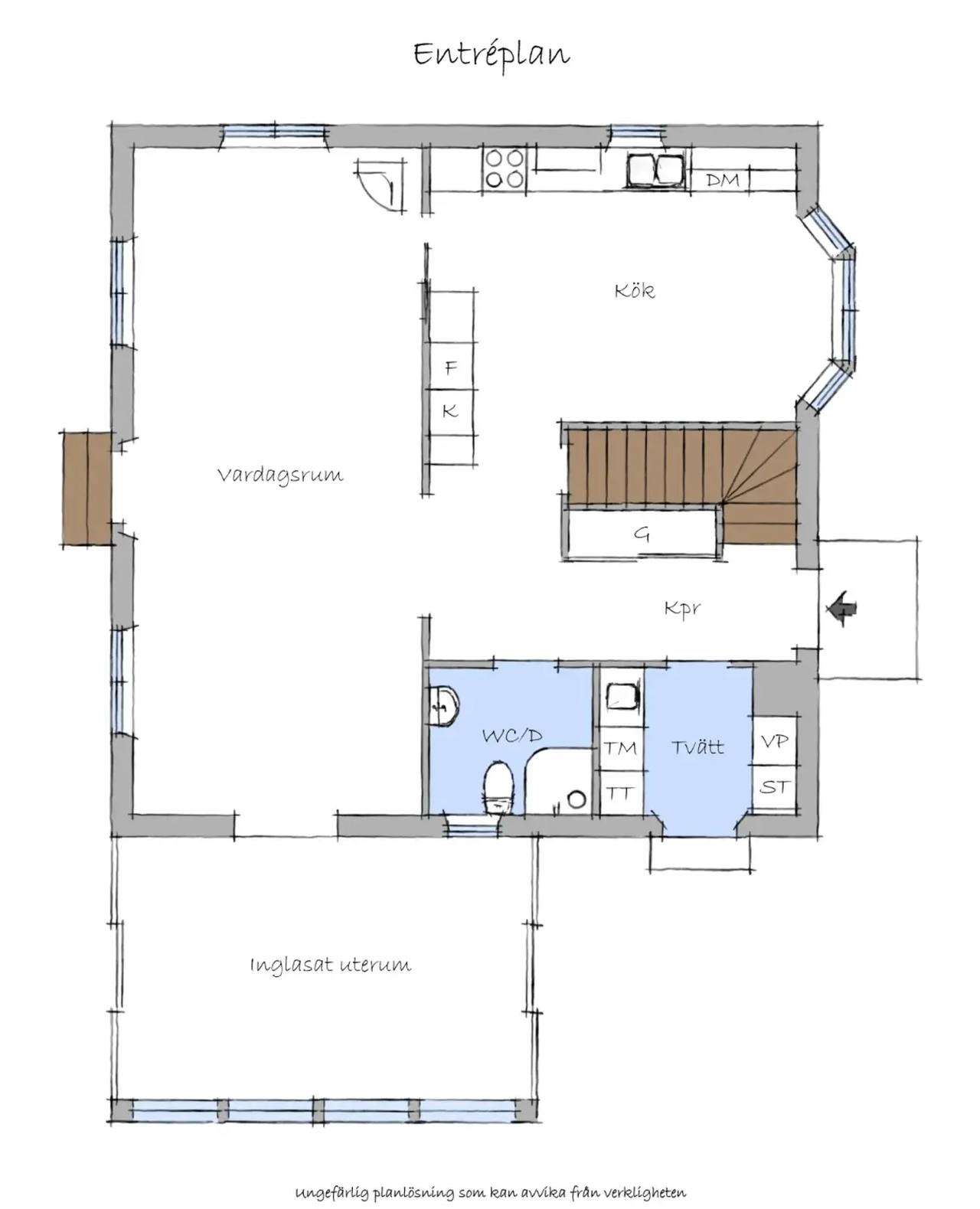 Floor plan for Stallbacken 13
