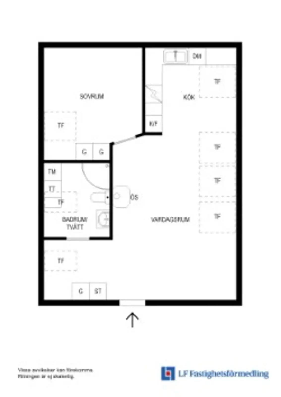 Planritning för Solängsvägen 2B